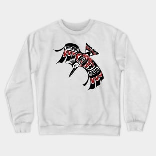 Tlingit style Kingfisher, PNW design Crewneck Sweatshirt